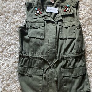 Woman’s army green vest